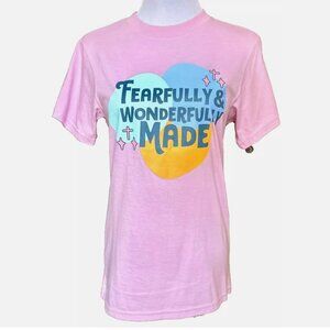 NWT! NEW! JADELYNN BROOKE FEARFULLY & WONDERFULLY MADE RELIGIOUS TEE T-SHIRT XS